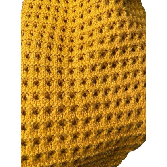 SEEK The Label Cropped Chunky Knit Sweater Gold Oversize XS - Picture 5 of 7